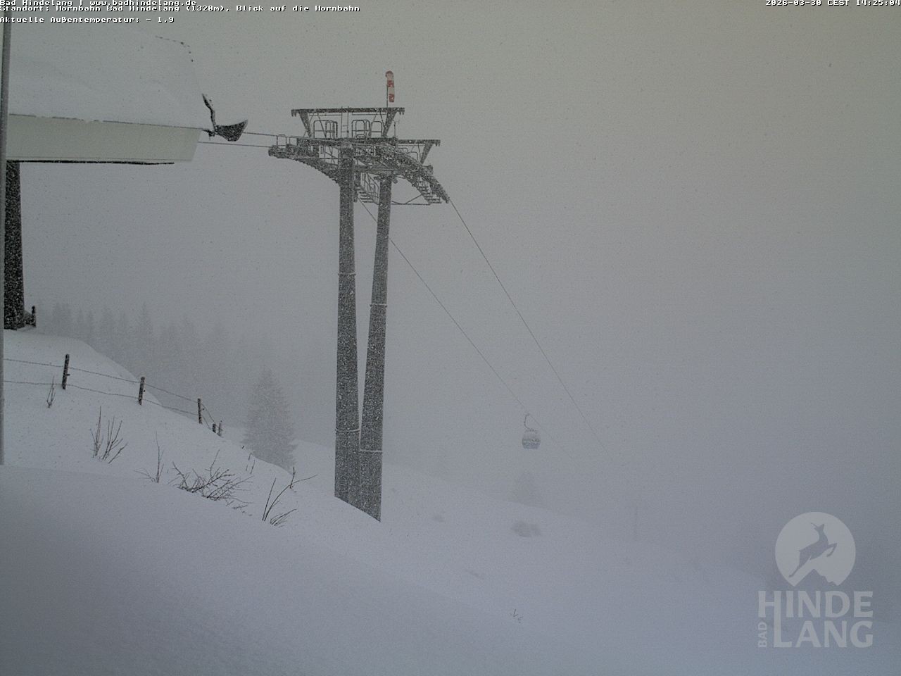 Archiv Foto Webcam Aussicht auf Bad Hindelang von der Hornbahn Bergstation