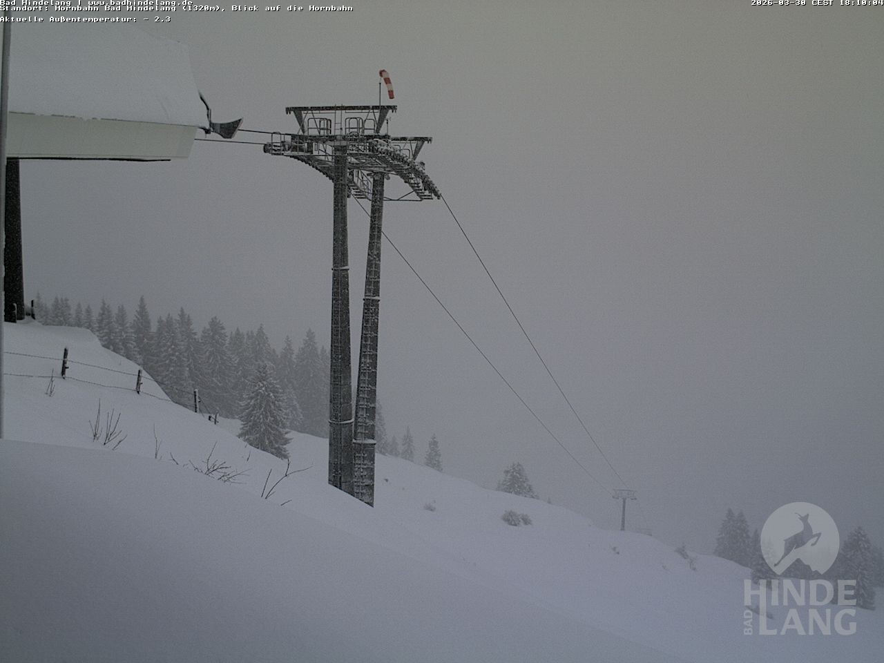 Archiv Foto Webcam Aussicht auf Bad Hindelang von der Hornbahn Bergstation