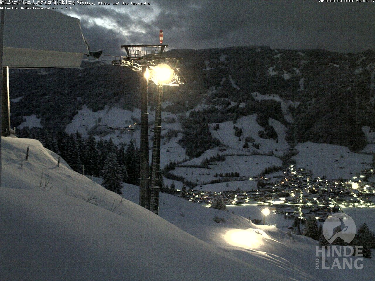 Archiv Foto Webcam Aussicht auf Bad Hindelang von der Hornbahn Bergstation