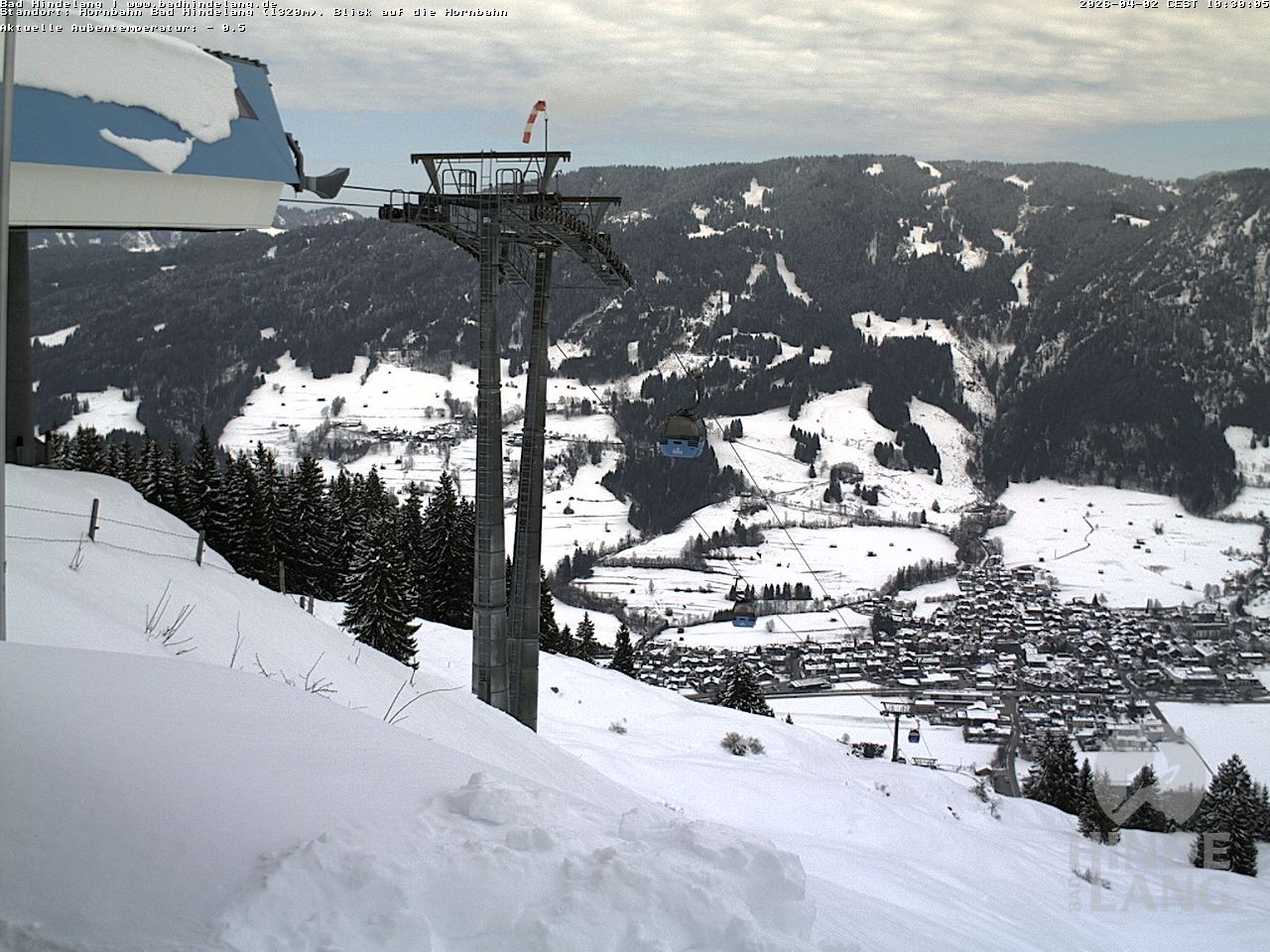 Archived image Webcam Mountain station Hornbahn