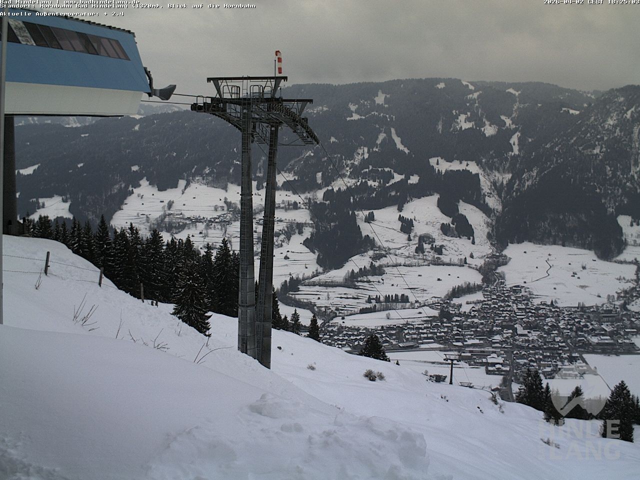 Archived image Webcam Mountain station Hornbahn