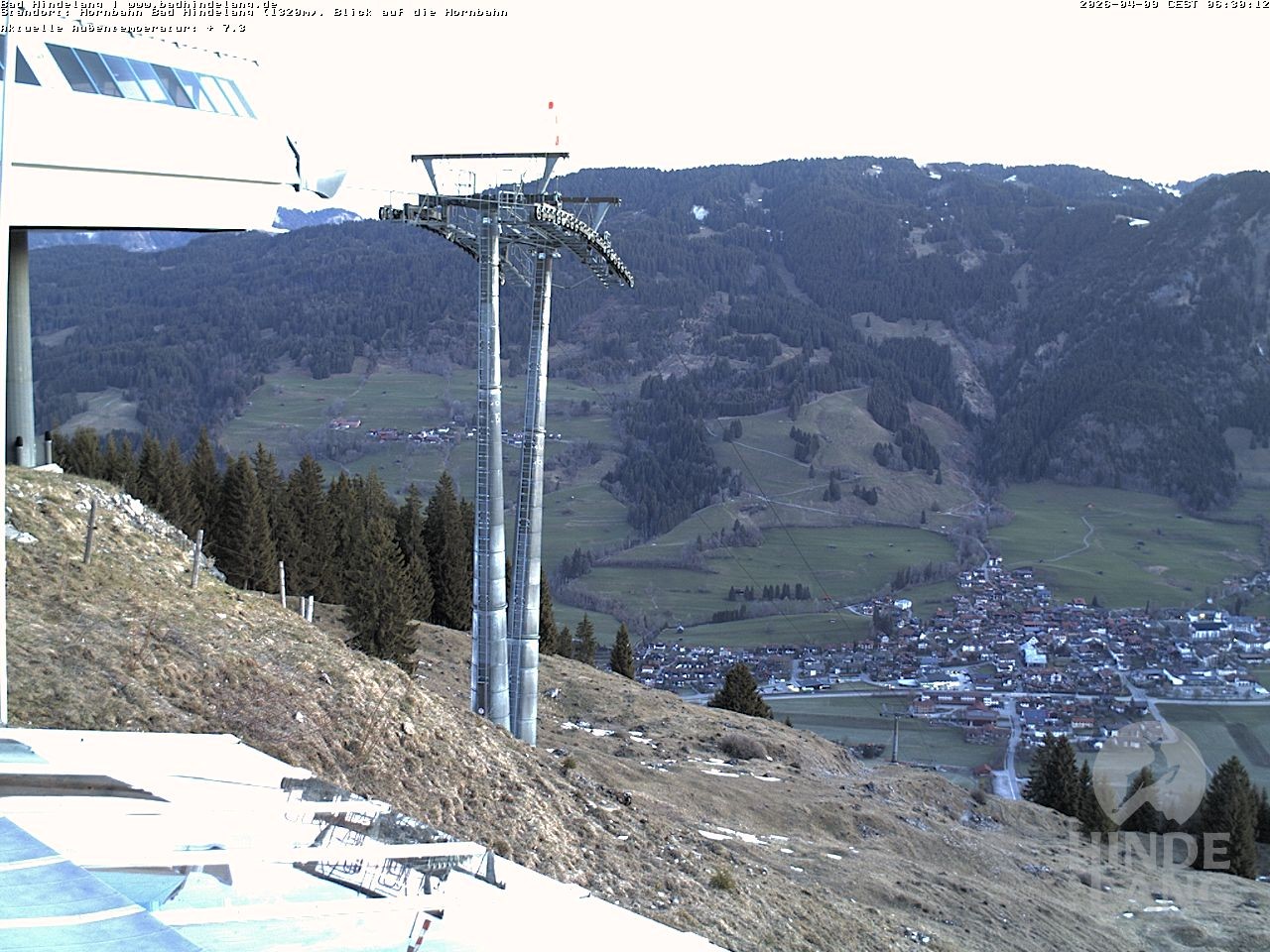 Archiv Foto Webcam Aussicht auf Bad Hindelang von der Hornbahn Bergstation