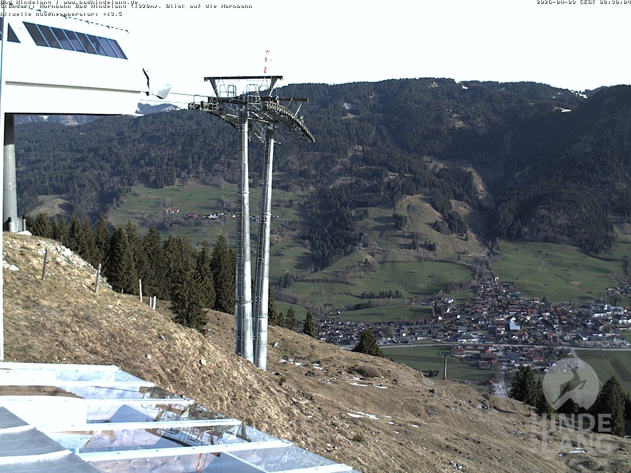 Archiv Foto Webcam Aussicht auf Bad Hindelang von der Hornbahn Bergstation