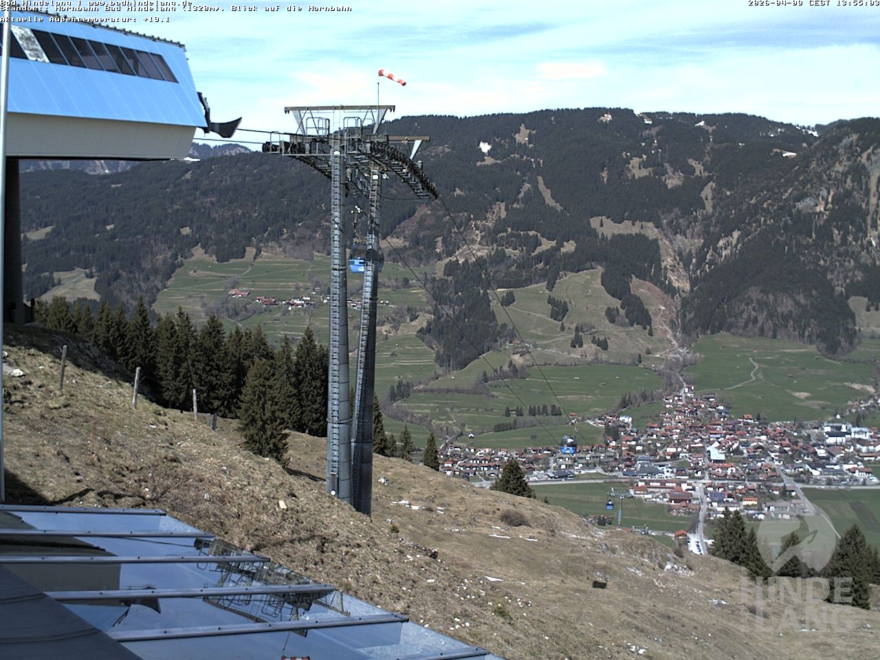 Archiv Foto Webcam Aussicht auf Bad Hindelang von der Hornbahn Bergstation