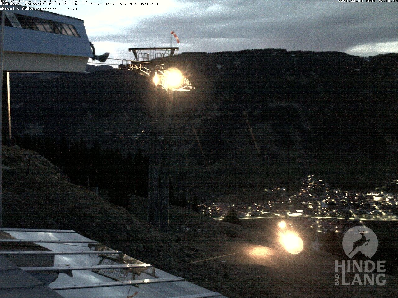 Archiv Foto Webcam Aussicht auf Bad Hindelang von der Hornbahn Bergstation