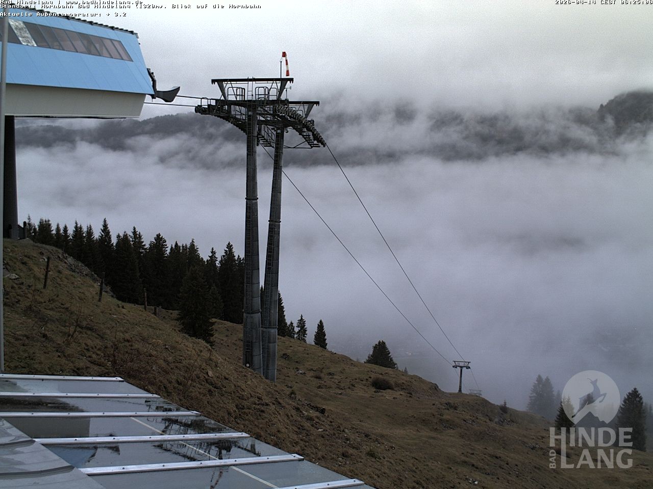 Archiv Foto Webcam Aussicht auf Bad Hindelang von der Hornbahn Bergstation