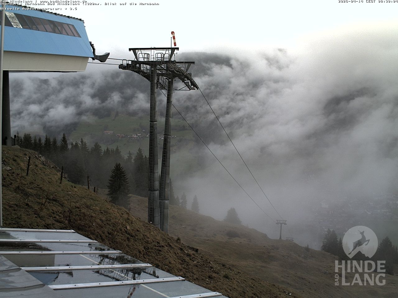 Archiv Foto Webcam Aussicht auf Bad Hindelang von der Hornbahn Bergstation