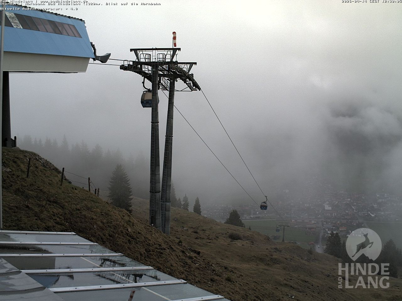 Archiv Foto Webcam Aussicht auf Bad Hindelang von der Hornbahn Bergstation