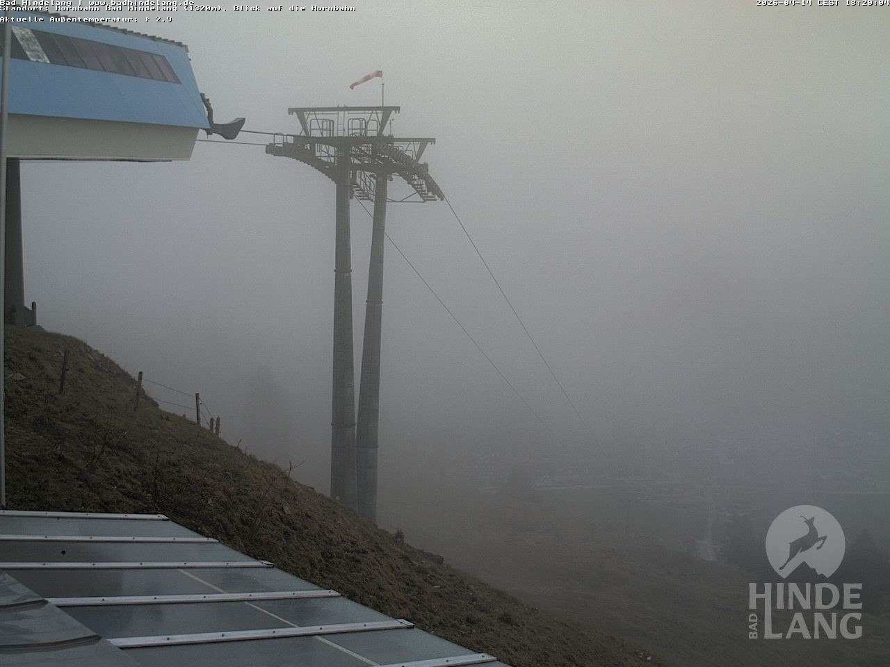 Archiv Foto Webcam Aussicht auf Bad Hindelang von der Hornbahn Bergstation