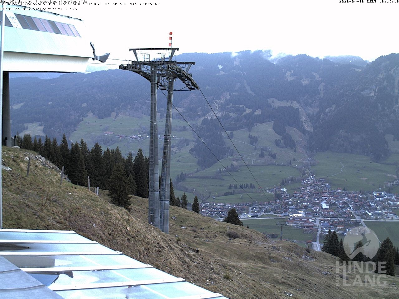 Archiv Foto Webcam Aussicht auf Bad Hindelang von der Hornbahn Bergstation