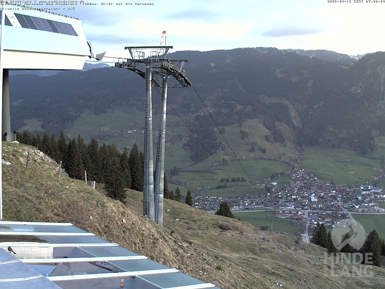 Archiv Foto Webcam Aussicht auf Bad Hindelang von der Hornbahn Bergstation