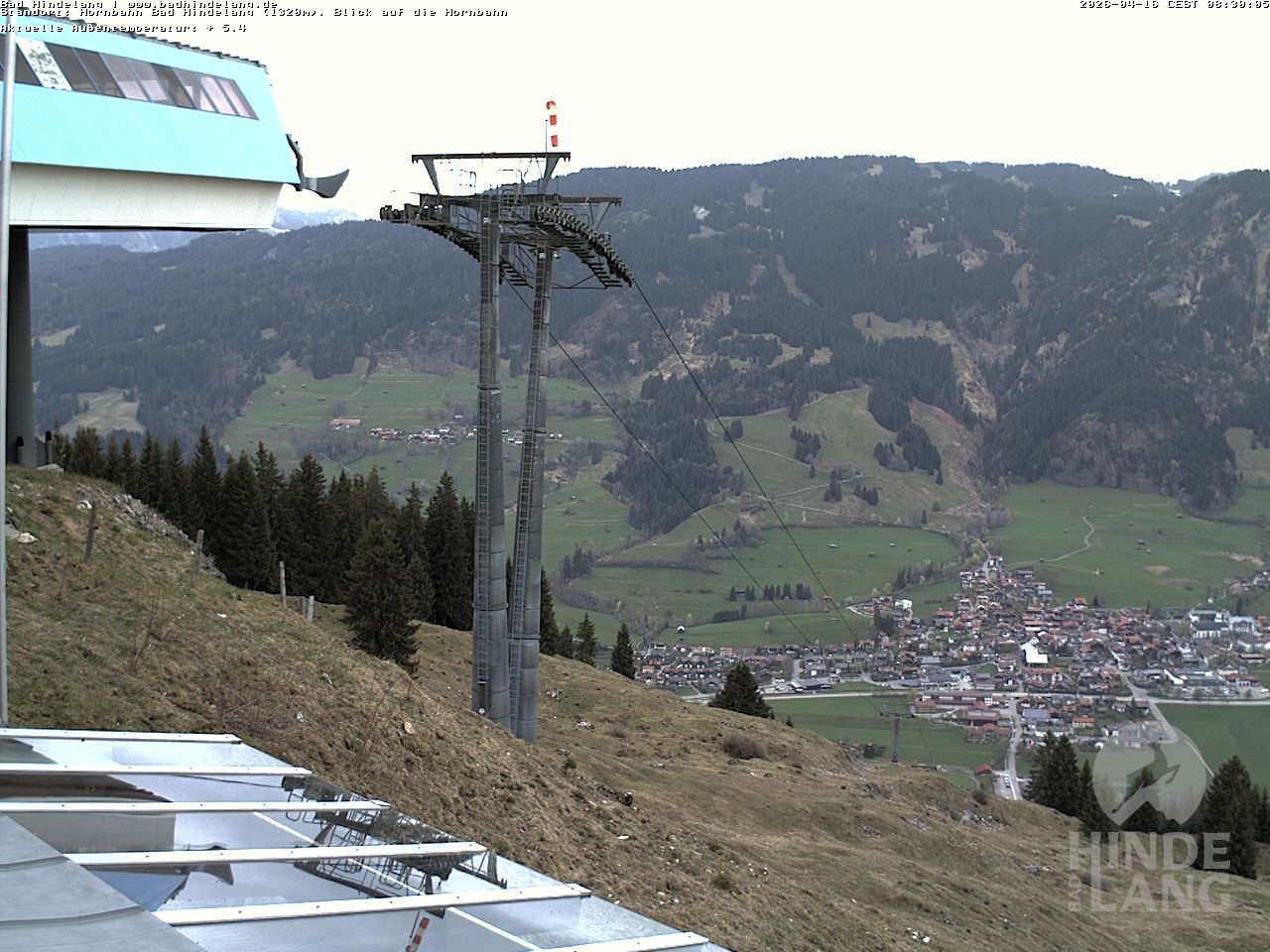 Archiv Foto Webcam Aussicht auf Bad Hindelang von der Hornbahn Bergstation