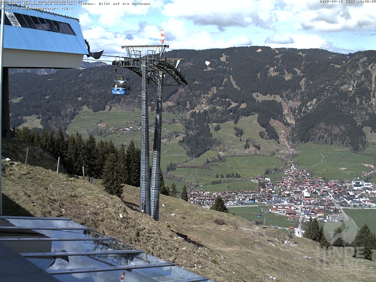 Archiv Foto Webcam Aussicht auf Bad Hindelang von der Hornbahn Bergstation