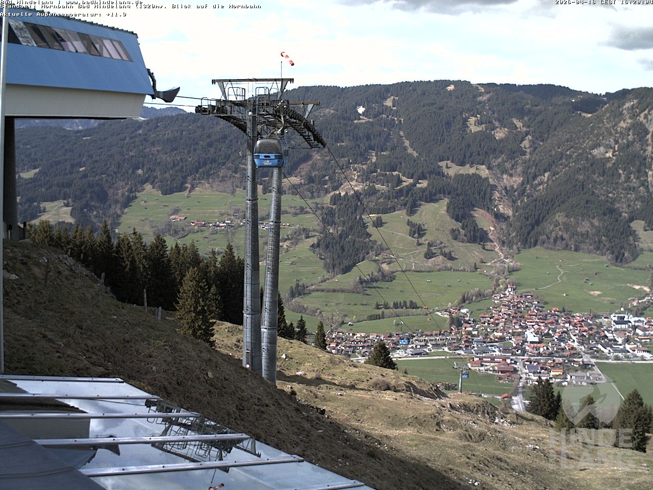 Archiv Foto Webcam Aussicht auf Bad Hindelang von der Hornbahn Bergstation