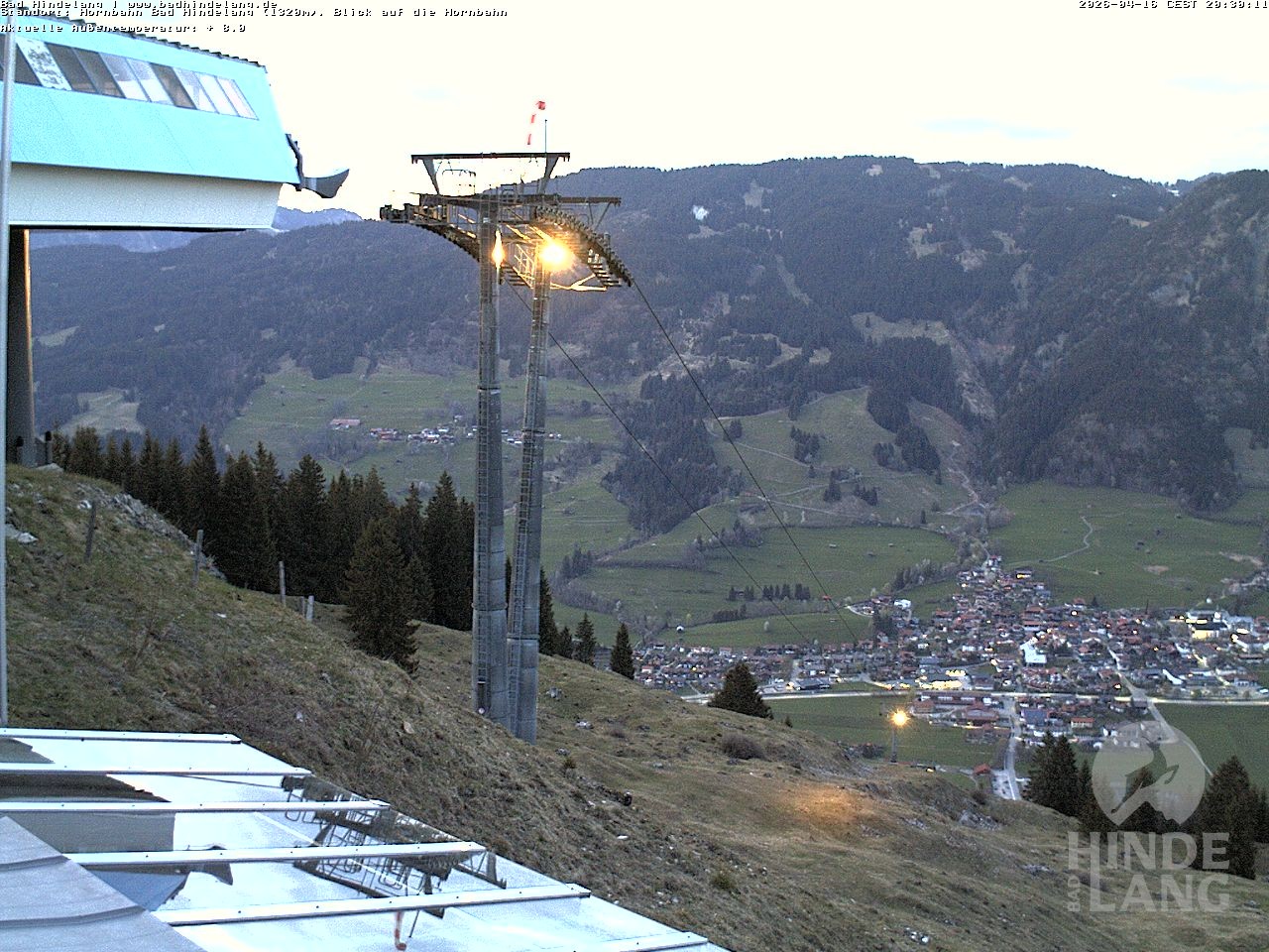 Archiv Foto Webcam Aussicht auf Bad Hindelang von der Hornbahn Bergstation