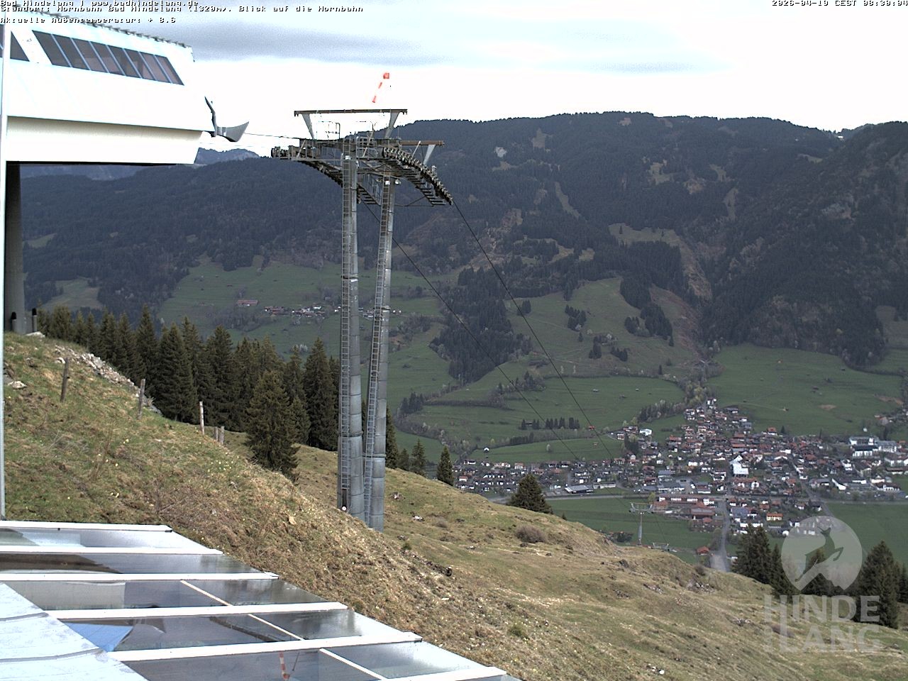 Archiv Foto Webcam Aussicht auf Bad Hindelang von der Hornbahn Bergstation