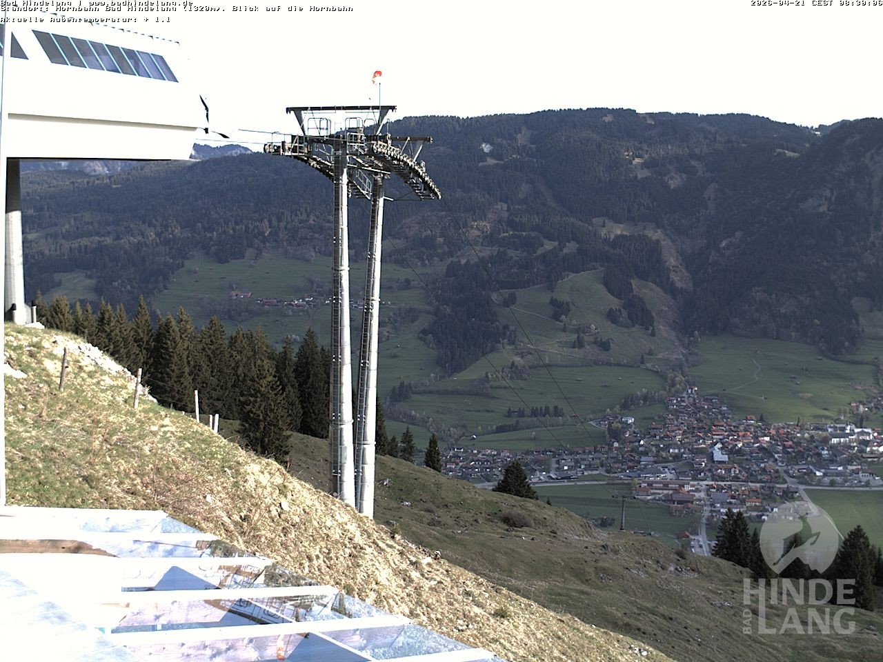 Archived image Webcam Mountain station Hornbahn