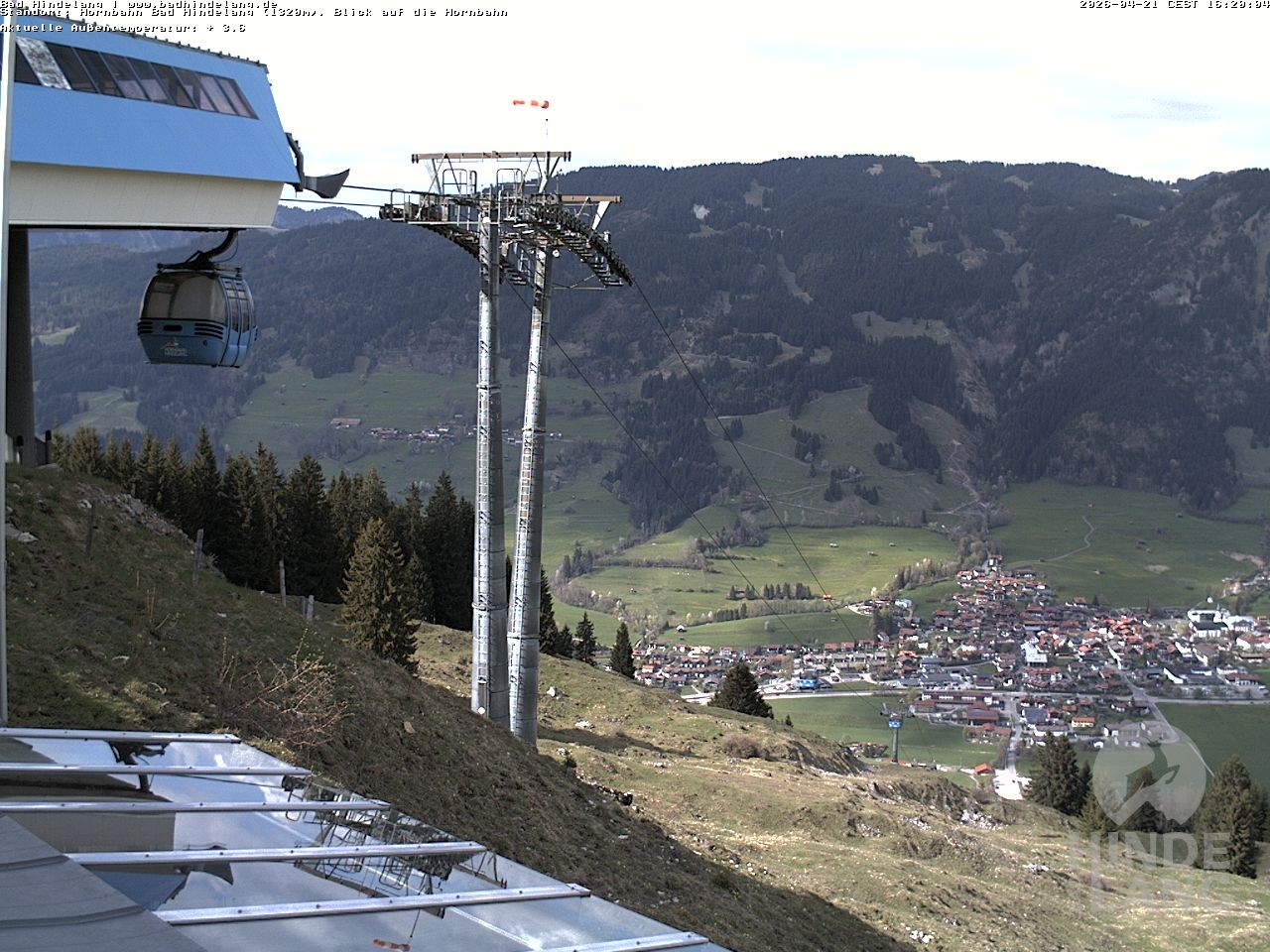 Archived image Webcam Mountain station Hornbahn