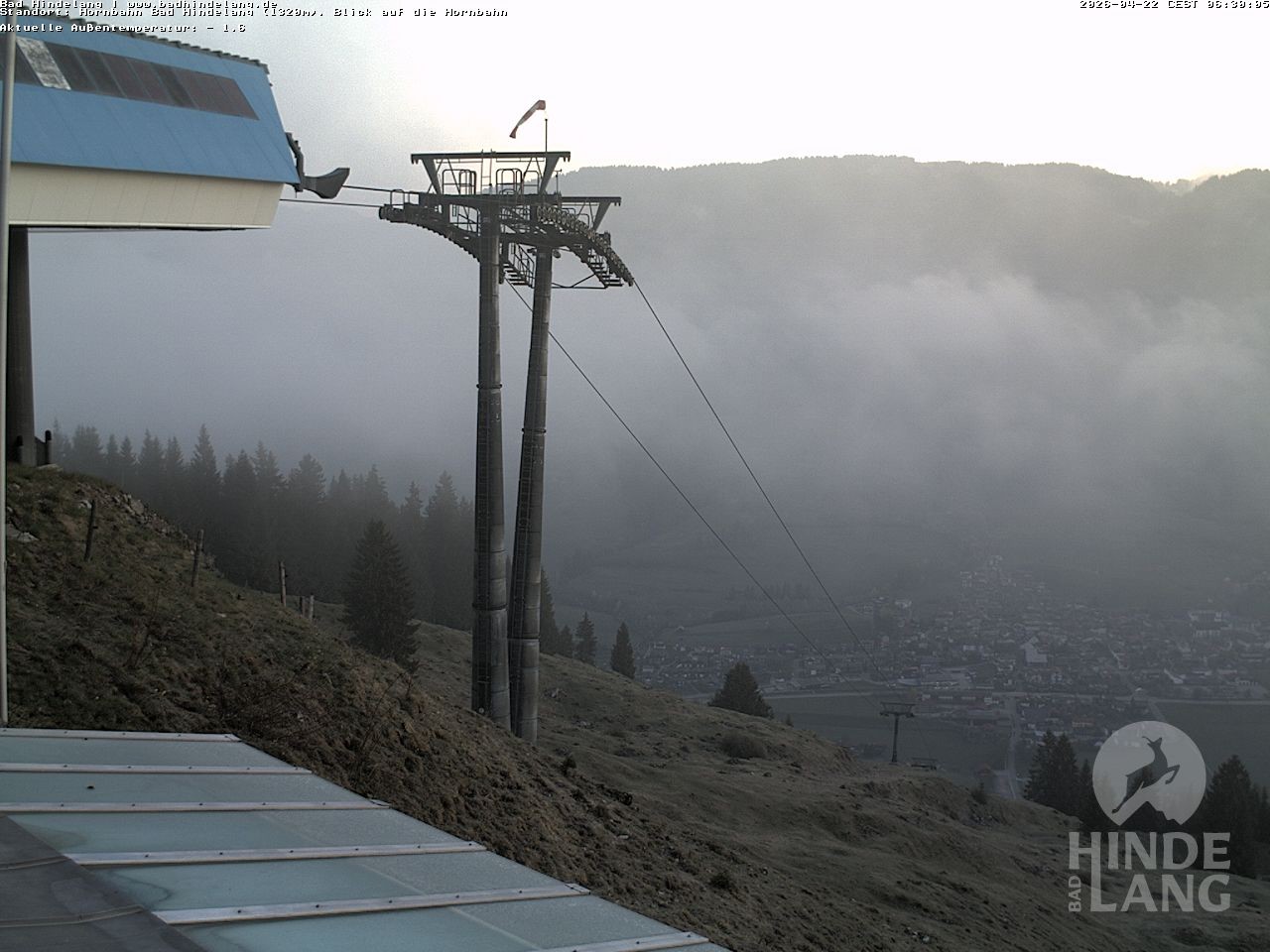 Archiv Foto Webcam Aussicht auf Bad Hindelang von der Hornbahn Bergstation