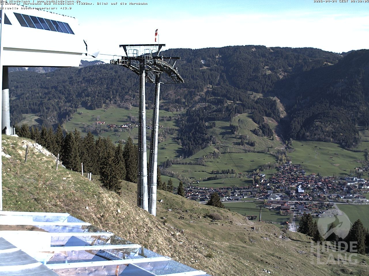 Archiv Foto Webcam Aussicht auf Bad Hindelang von der Hornbahn Bergstation