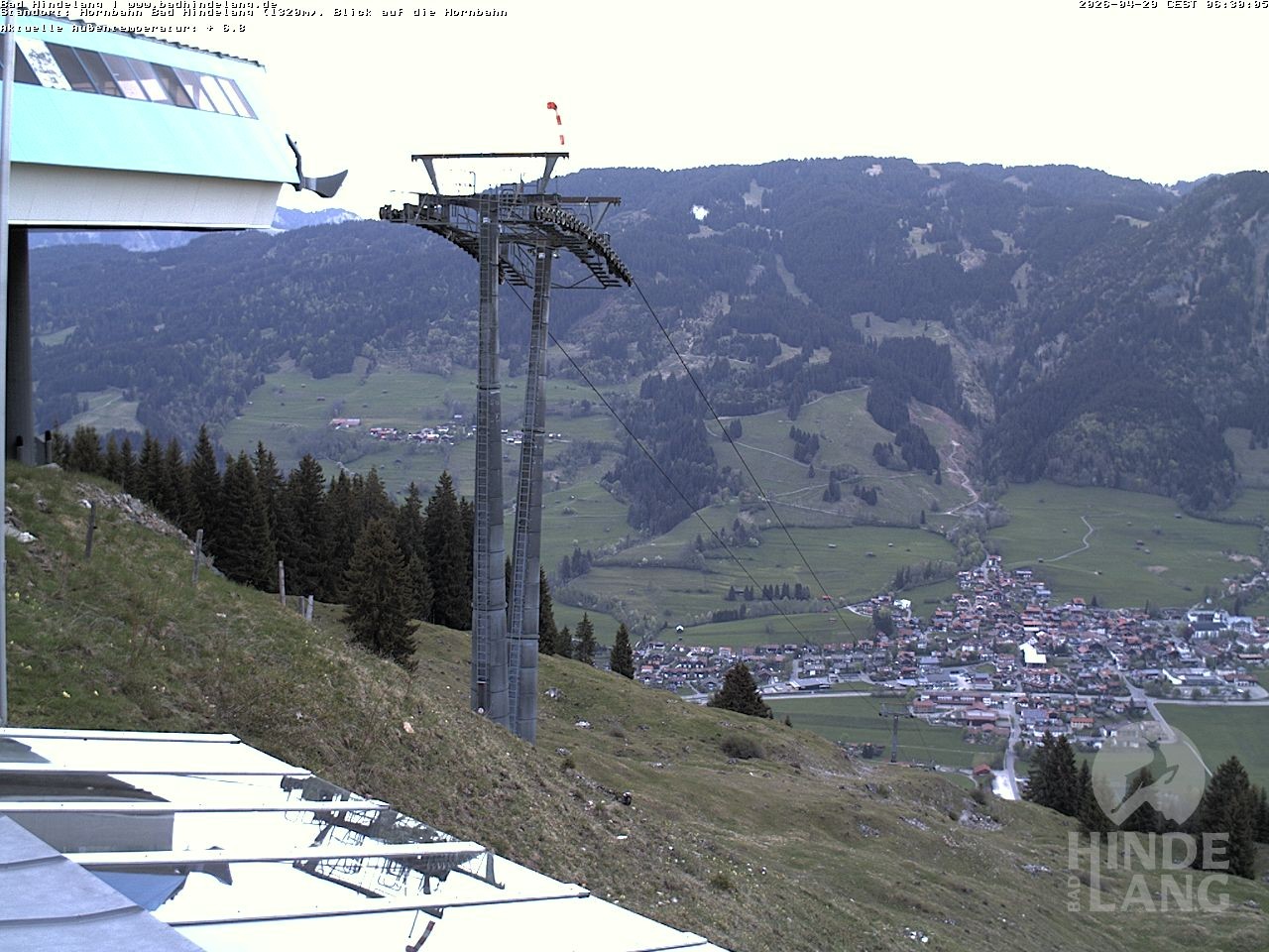 Archiv Foto Webcam Aussicht auf Bad Hindelang von der Hornbahn Bergstation