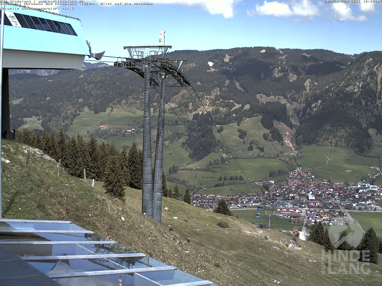 Archiv Foto Webcam Aussicht auf Bad Hindelang von der Hornbahn Bergstation