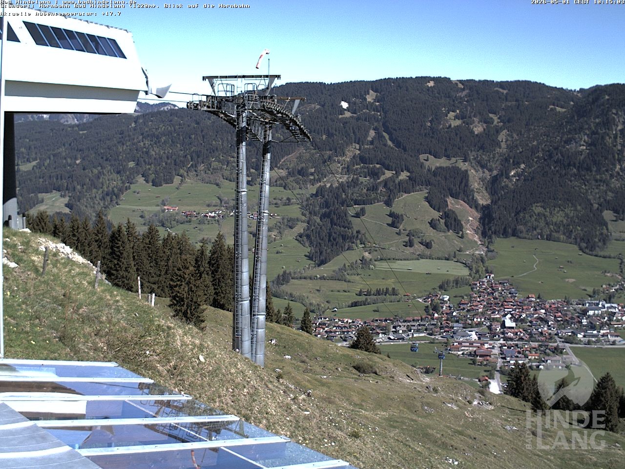 Archiv Foto Webcam Aussicht auf Bad Hindelang von der Hornbahn Bergstation