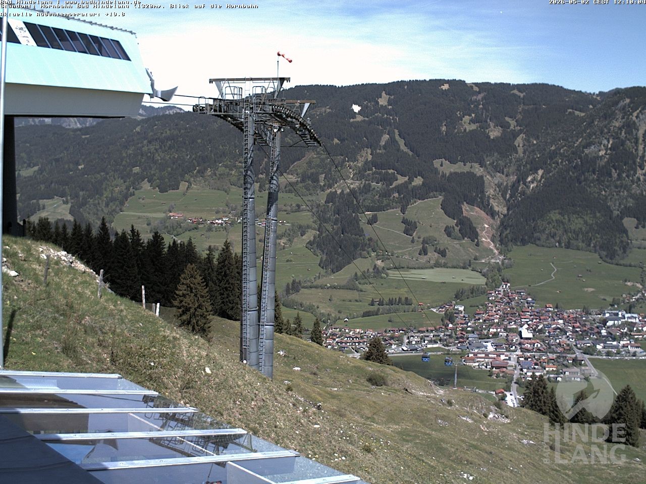 Archiv Foto Webcam Aussicht auf Bad Hindelang von der Hornbahn Bergstation