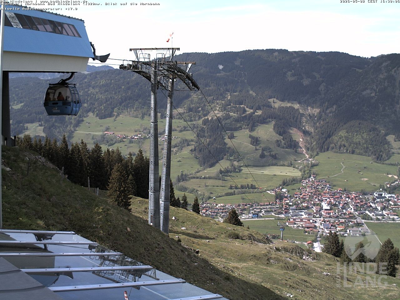Archiv Foto Webcam Aussicht auf Bad Hindelang von der Hornbahn Bergstation