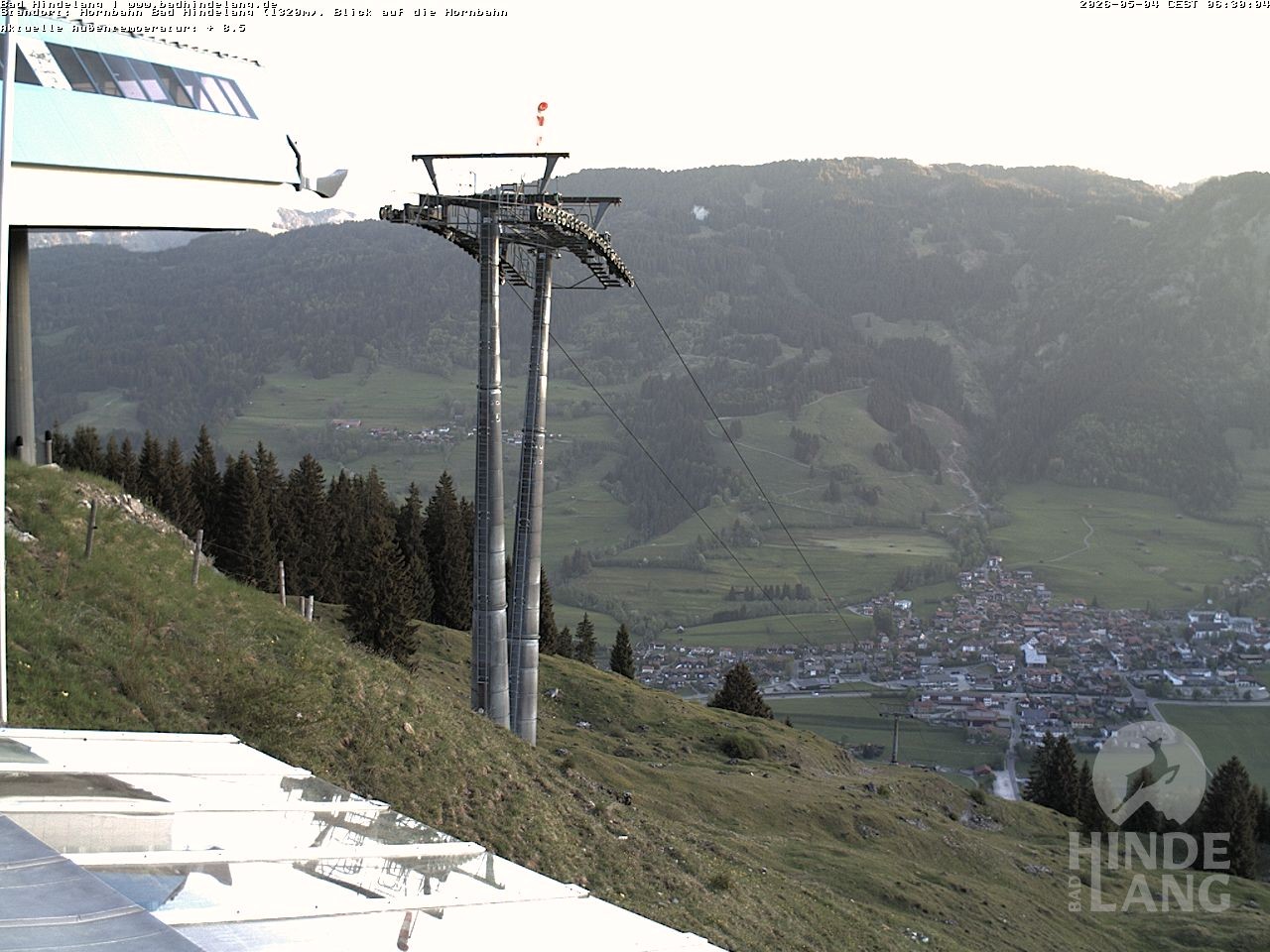 Archiv Foto Webcam Aussicht auf Bad Hindelang von der Hornbahn Bergstation