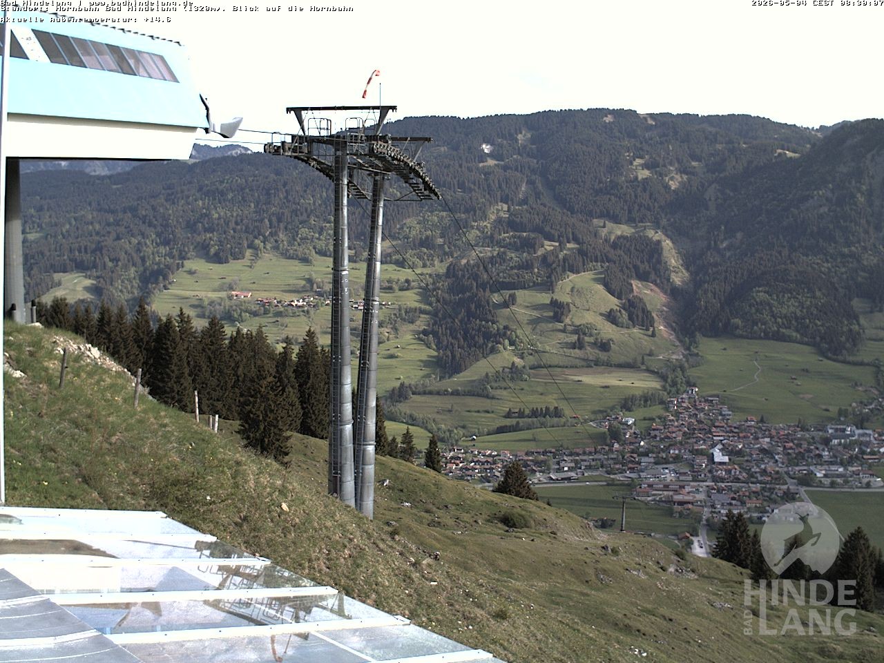 Archiv Foto Webcam Aussicht auf Bad Hindelang von der Hornbahn Bergstation