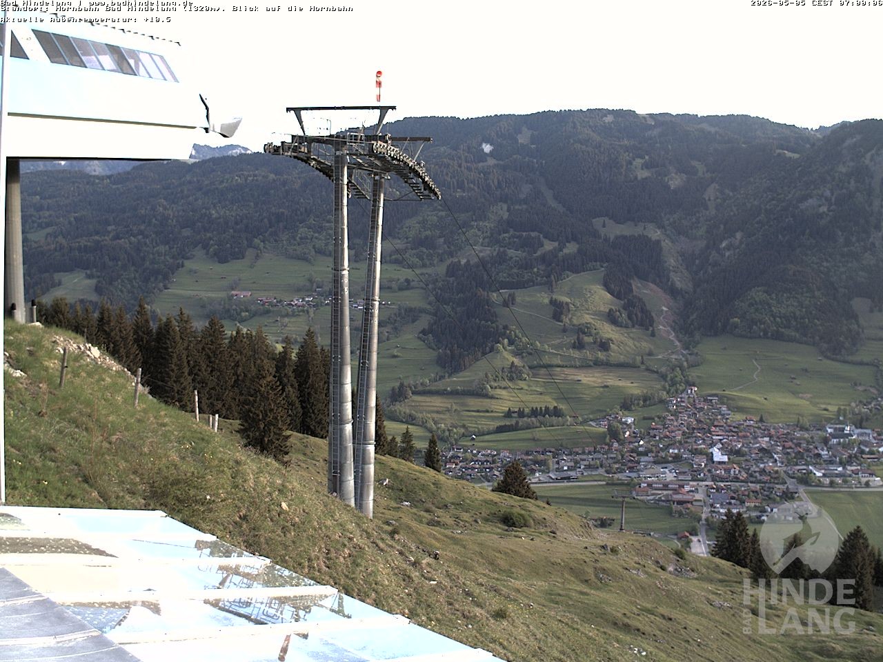 Archived image Webcam Mountain station Hornbahn