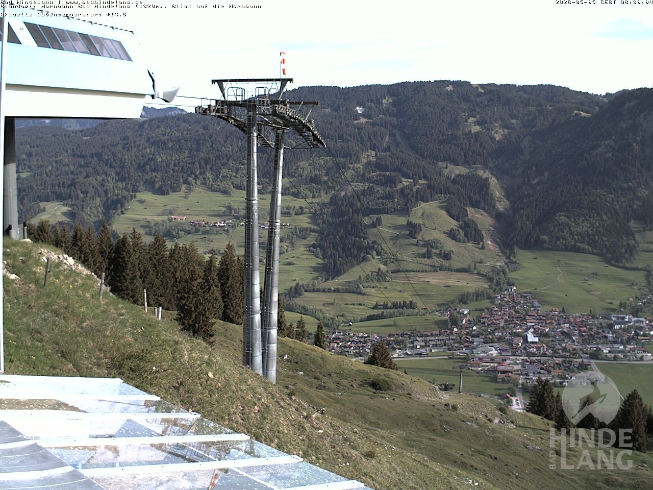 Archiv Foto Webcam Aussicht auf Bad Hindelang von der Hornbahn Bergstation