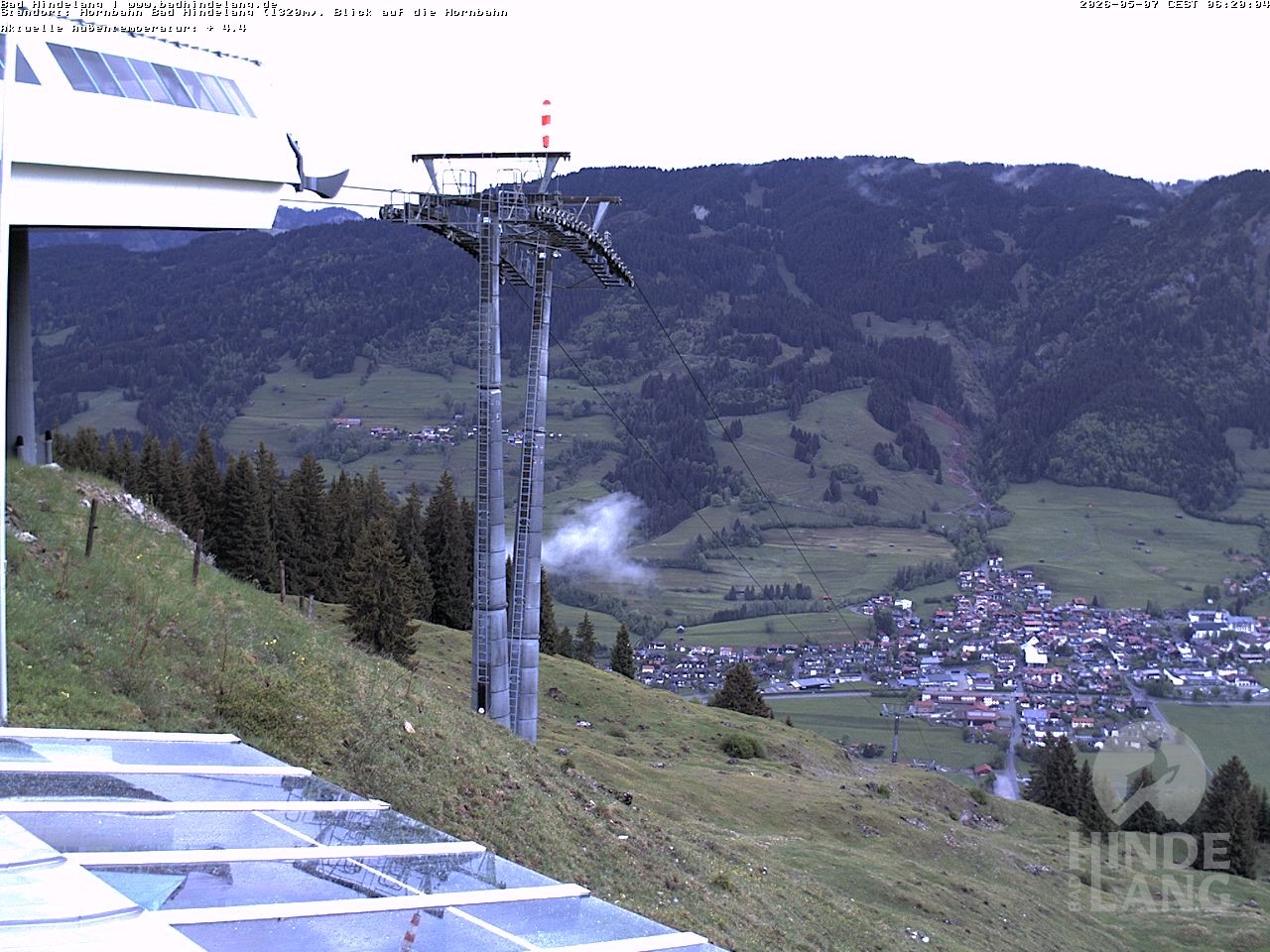Archiv Foto Webcam Aussicht auf Bad Hindelang von der Hornbahn Bergstation