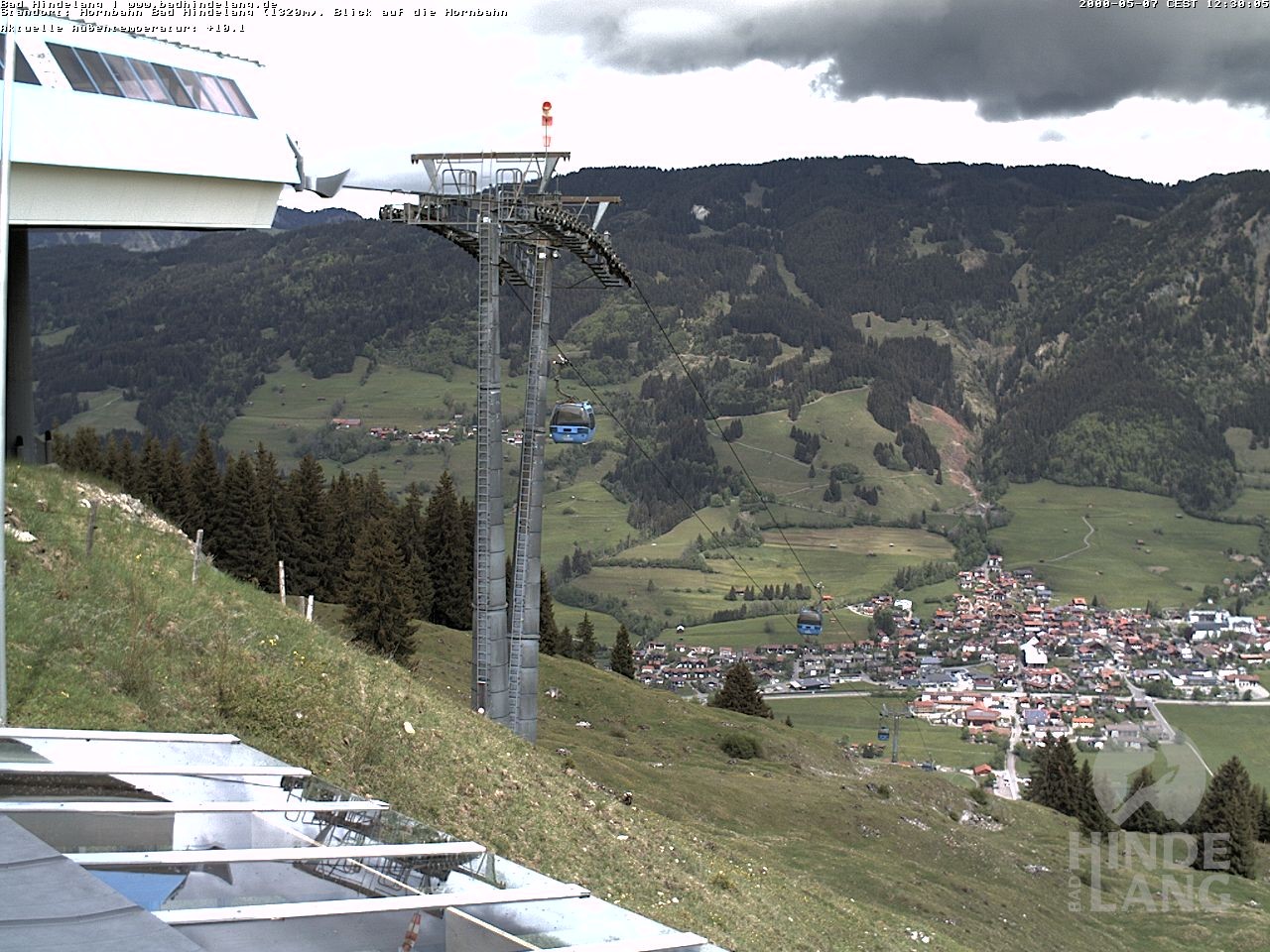 Archiv Foto Webcam Aussicht auf Bad Hindelang von der Hornbahn Bergstation