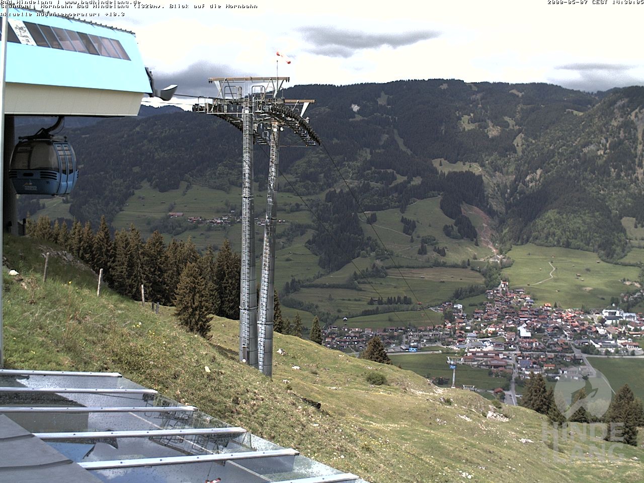 Archiv Foto Webcam Aussicht auf Bad Hindelang von der Hornbahn Bergstation