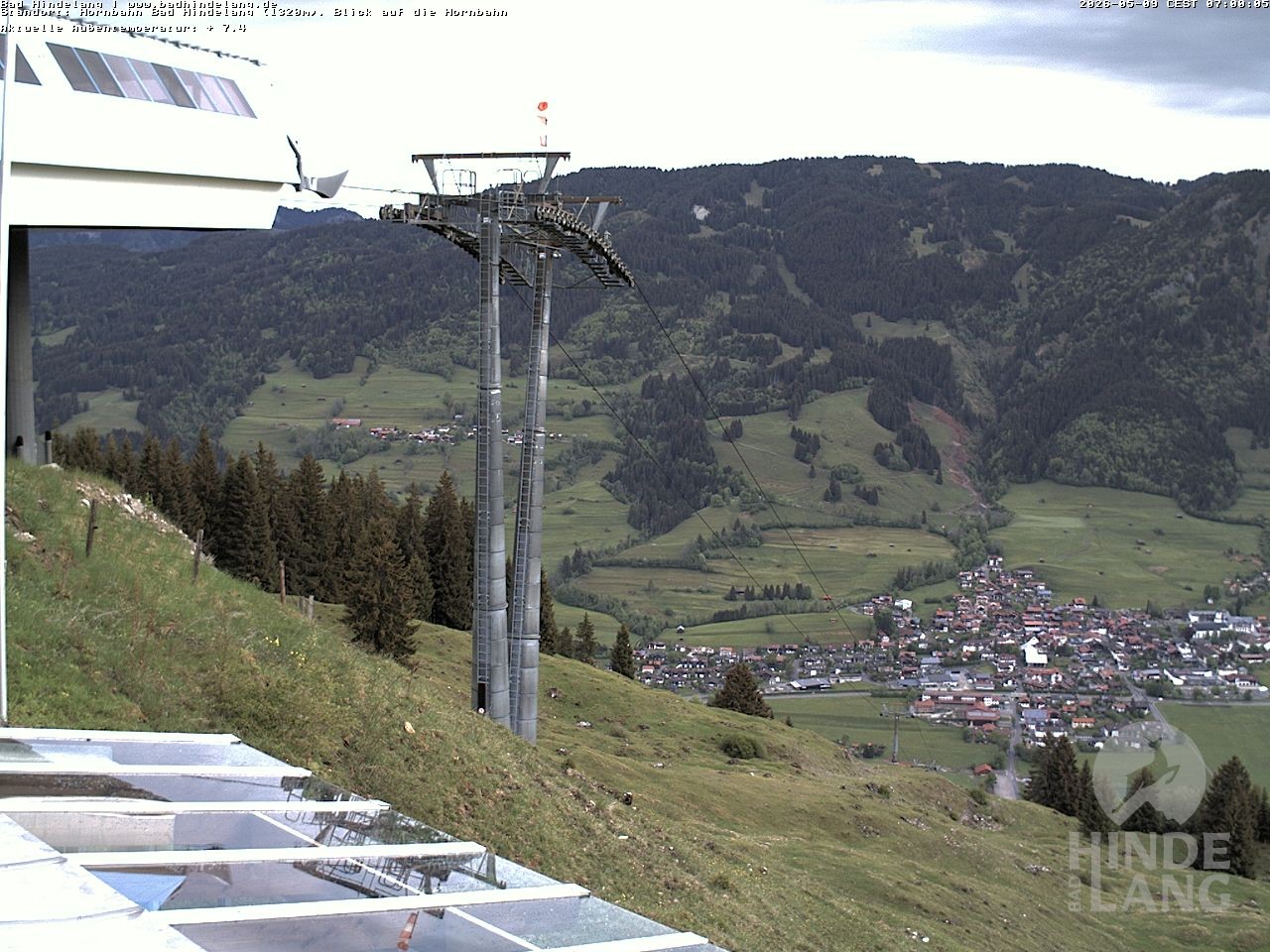 Archiv Foto Webcam Aussicht auf Bad Hindelang von der Hornbahn Bergstation