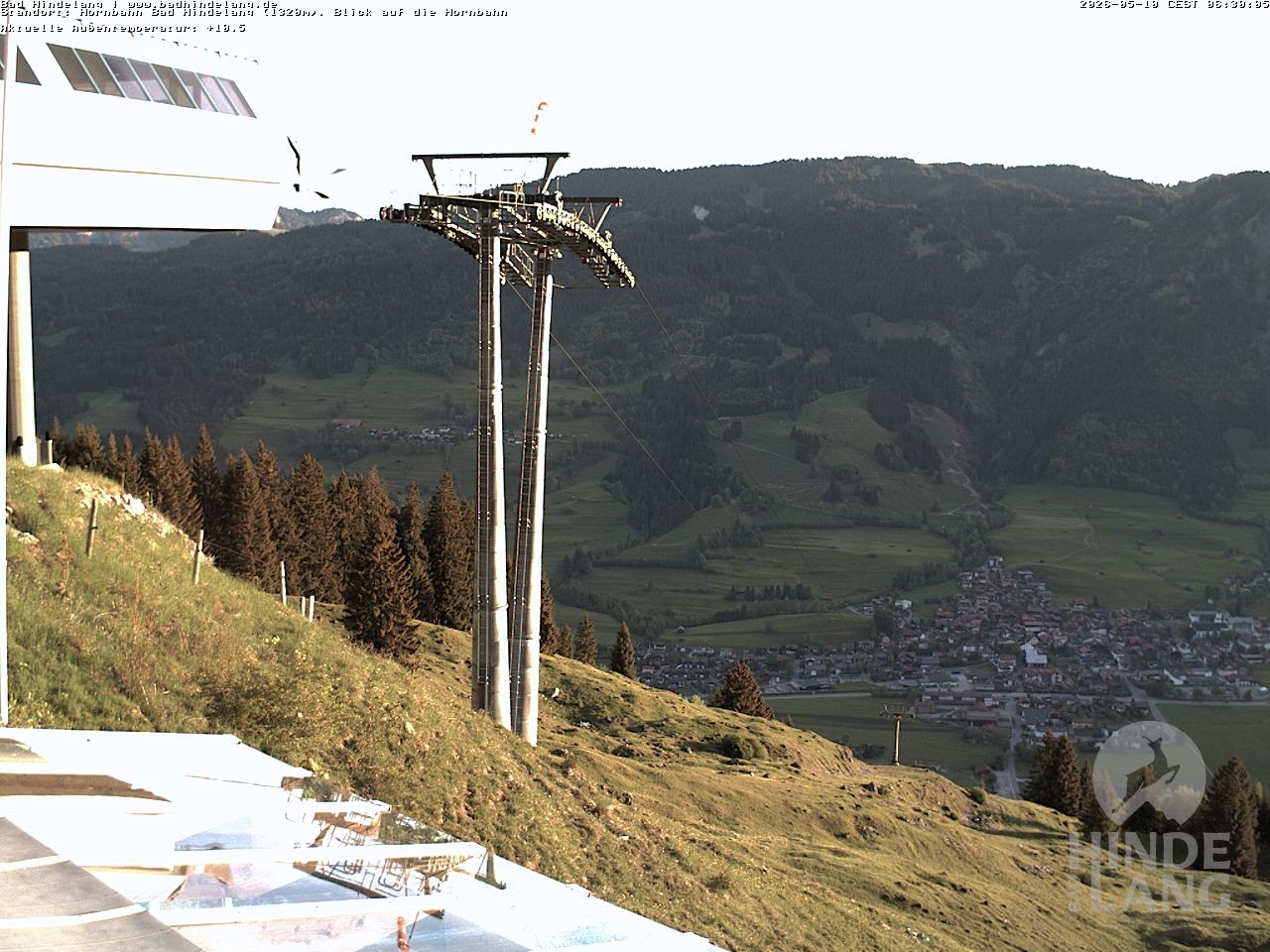 Archived image Webcam Mountain station Hornbahn