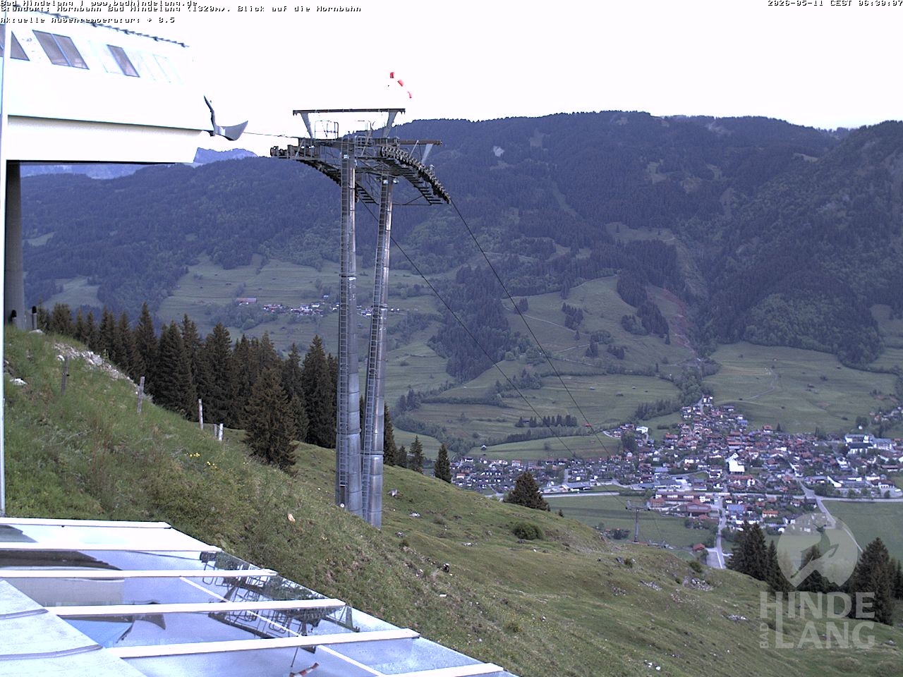 Archiv Foto Webcam Aussicht auf Bad Hindelang von der Hornbahn Bergstation