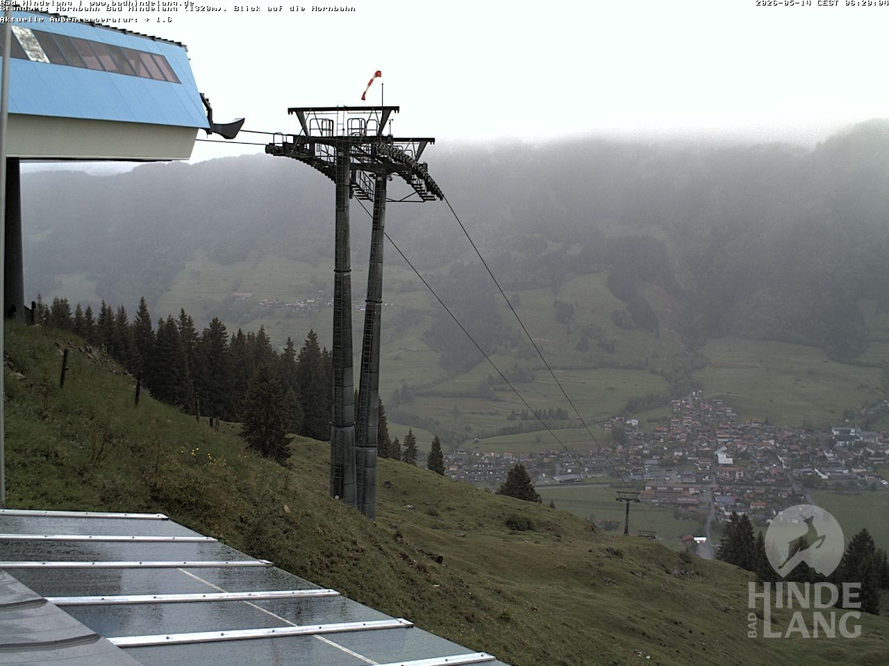 Archiv Foto Webcam Aussicht auf Bad Hindelang von der Hornbahn Bergstation