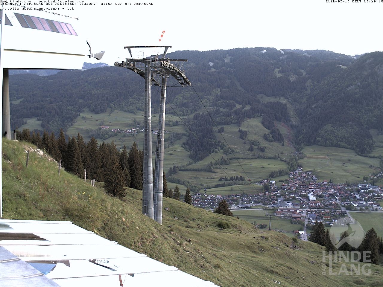 Archiv Foto Webcam Aussicht auf Bad Hindelang von der Hornbahn Bergstation