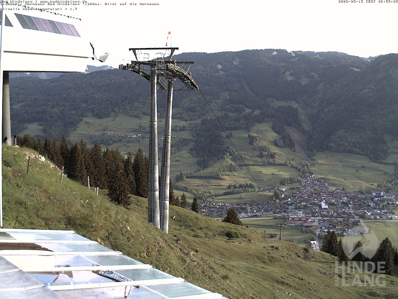 Archiv Foto Webcam Aussicht auf Bad Hindelang von der Hornbahn Bergstation