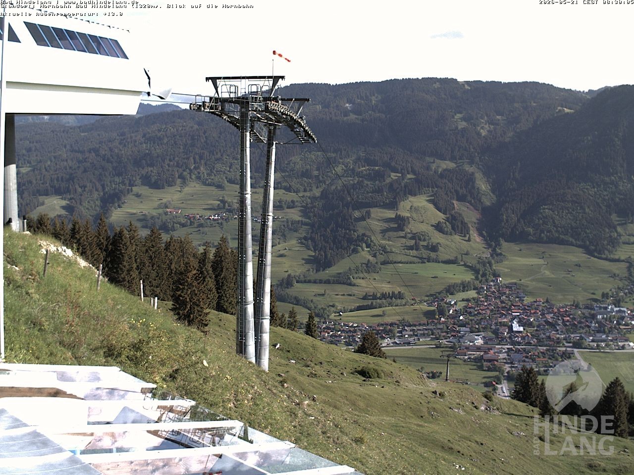Archiv Foto Webcam Aussicht auf Bad Hindelang von der Hornbahn Bergstation