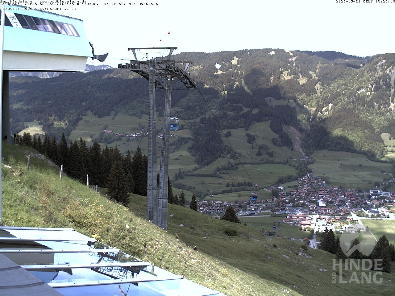 Archiv Foto Webcam Aussicht auf Bad Hindelang von der Hornbahn Bergstation