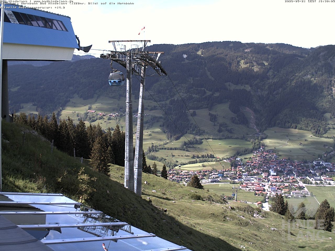 Archiv Foto Webcam Aussicht auf Bad Hindelang von der Hornbahn Bergstation