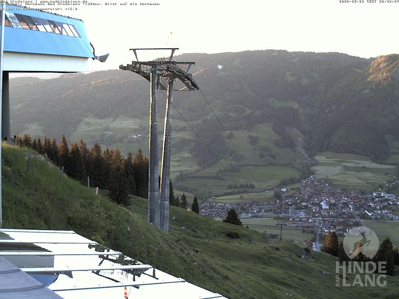 Archiv Foto Webcam Aussicht auf Bad Hindelang von der Hornbahn Bergstation