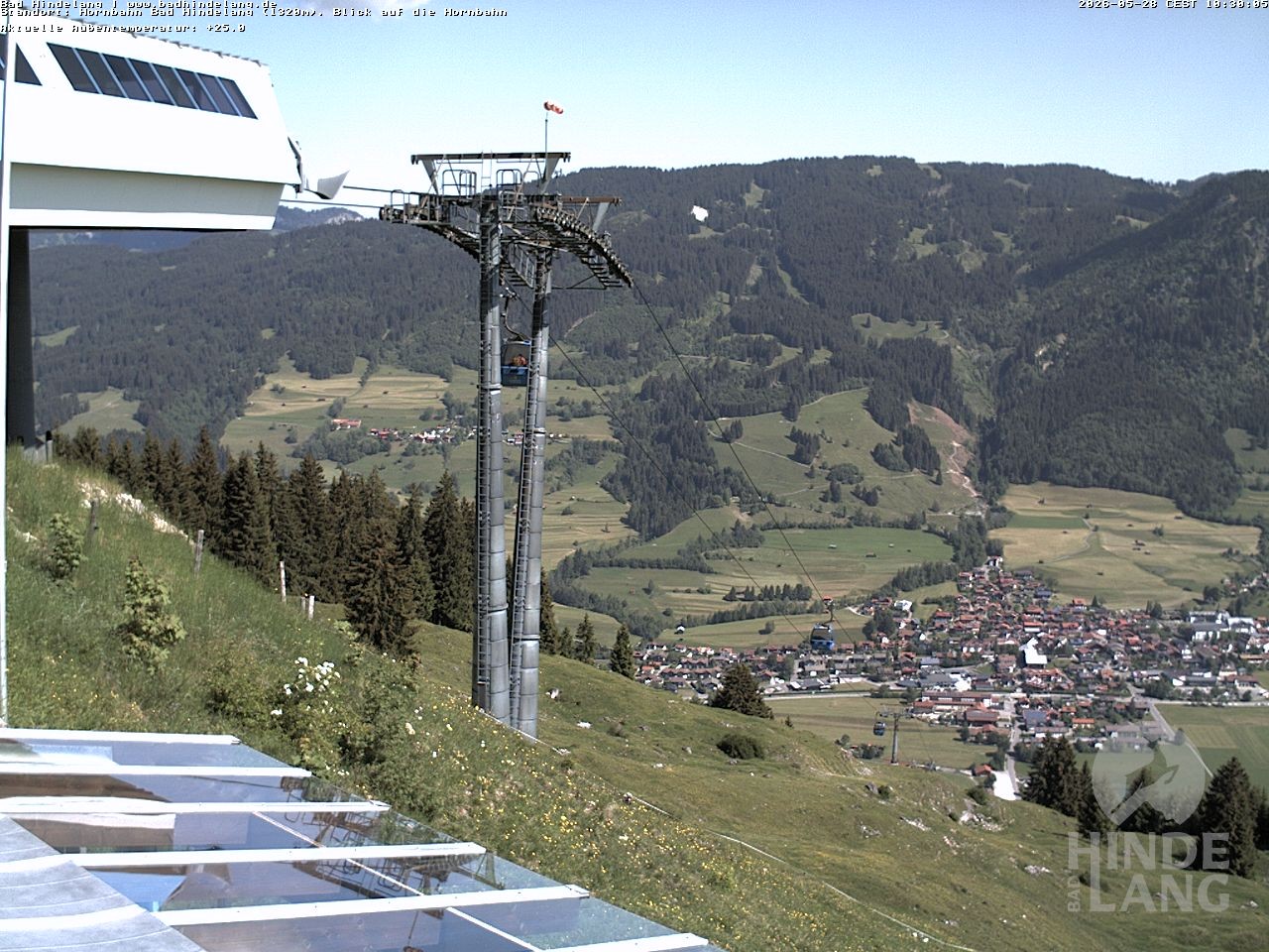 Archived image Webcam Mountain station Hornbahn
