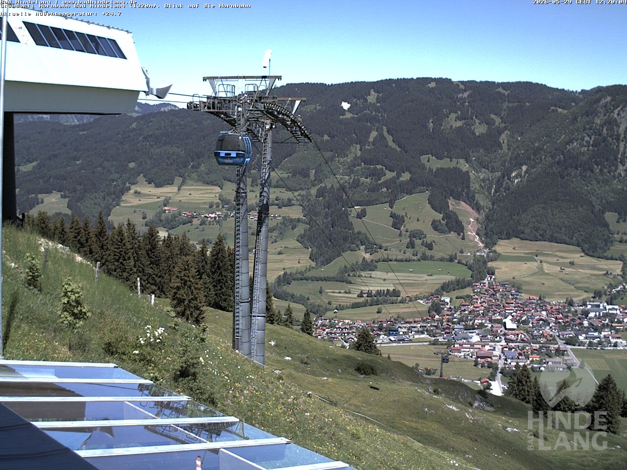 Archiv Foto Webcam Aussicht auf Bad Hindelang von der Hornbahn Bergstation