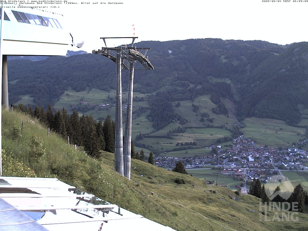 Archiv Foto Webcam Aussicht auf Bad Hindelang von der Hornbahn Bergstation
