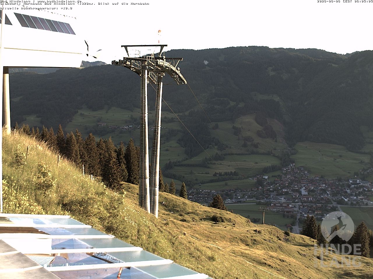 Archiv Foto Webcam Aussicht auf Bad Hindelang von der Hornbahn Bergstation
